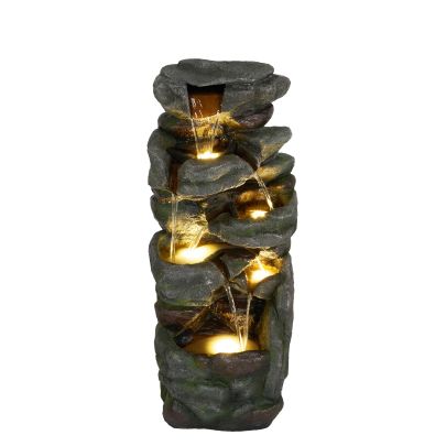 Glenvale Rock Falls Rock Effect Solar Water Feature