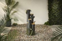 Perch Wood Effect Solar Water Feature